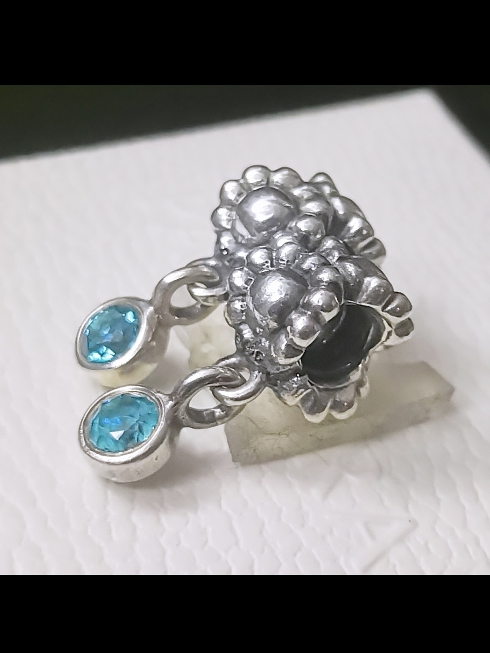 PANDORA SET OF 2 DEW DROP TOPAZ DANGLE EXCELLENT CONDITION FIRM PRICE - Picture 2 of 10